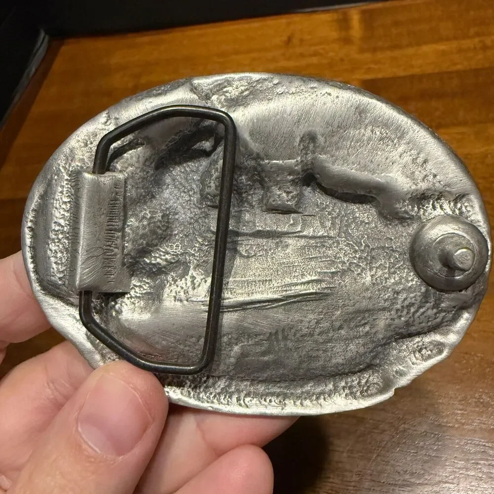 Vintage AMERICAN 4-4-0 Train Belt Buckle Steam Engine Railroad